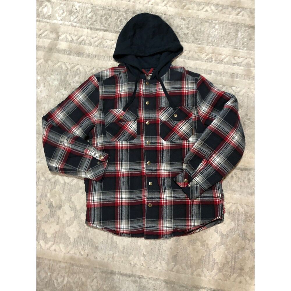 Legendary Outfitters Men's Hooded Flannel Shirt Jacket Medium